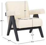 safavieh couture billie boucle accent chair, SFV9100 - Black