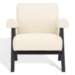 safavieh couture billie boucle accent chair, SFV9100 - Black