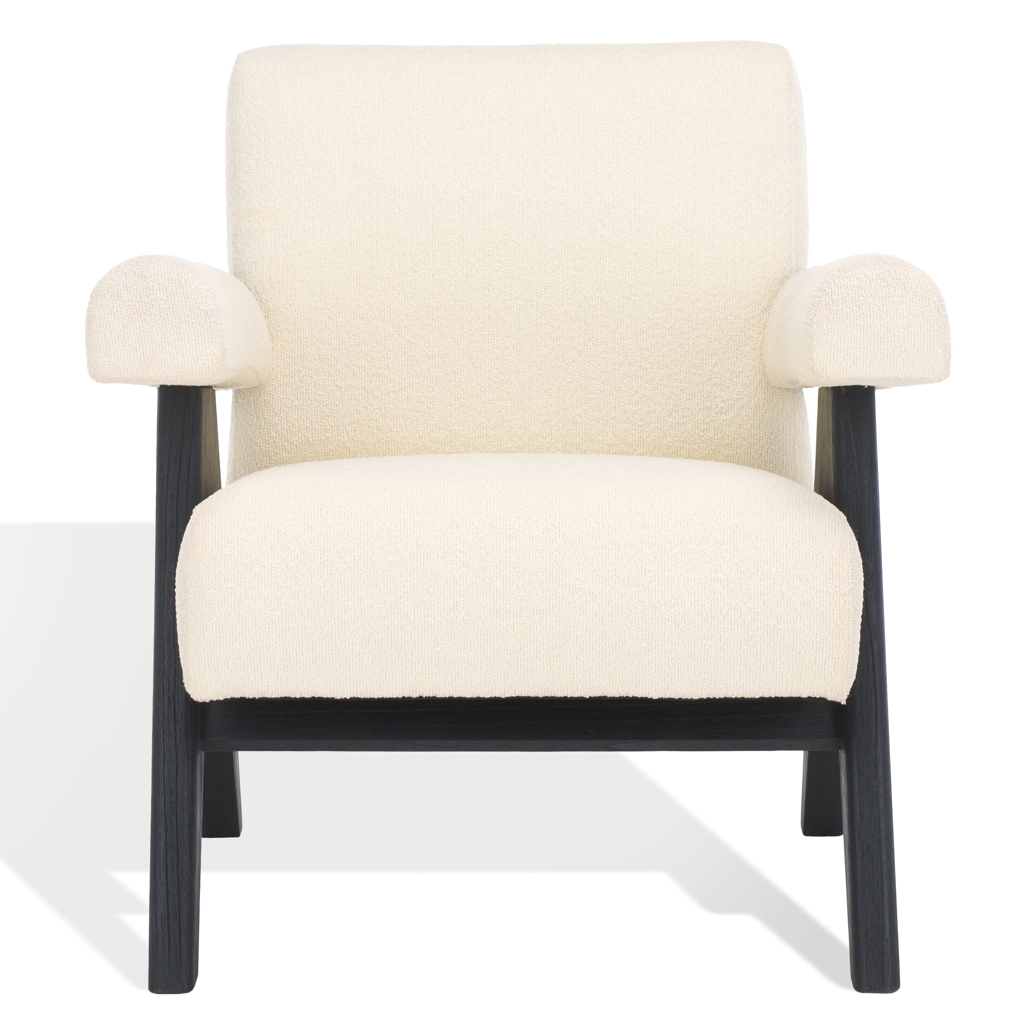 safavieh couture billie boucle accent chair, SFV9100 - Black