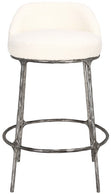 Safavieh Couture Woodsen Boucle Counterstool, SFV9524 - Ivory / Black