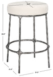 Safavieh Couture Trumen Boucle Counterstool, Sfv9525 - Ivory / Black
