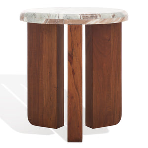 Safavieh Couture Malkin Round Marble Top Accent Table, SFV9720