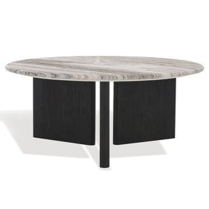 Safavieh Couture Lauresse Round Marble Top Coffee Table, SFV9723