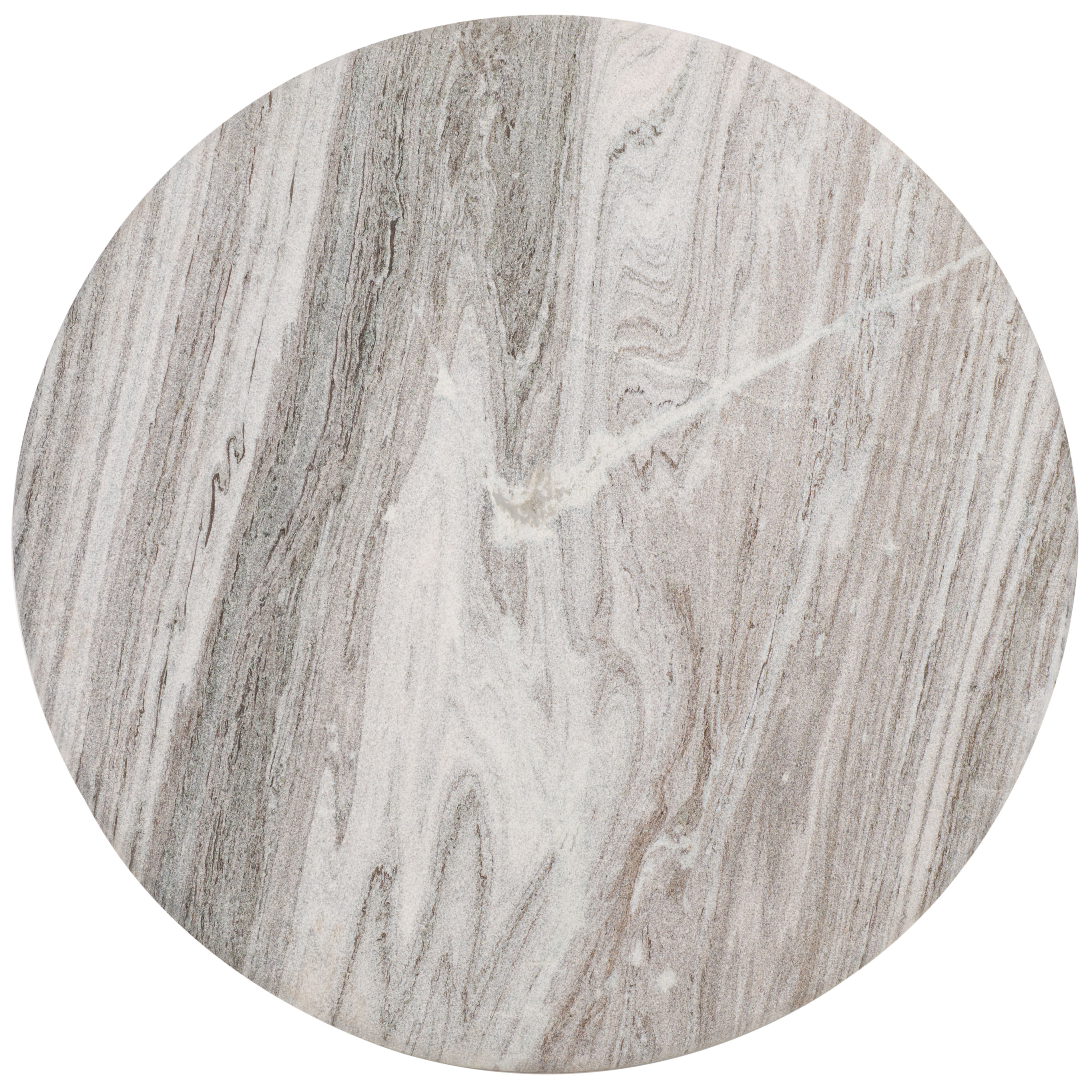 Safavieh Couture Lauresse Round Marble Top Coffee Table, SFV9723 - Black / Grey
