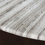 Safavieh Couture Lauresse Round Marble Top Coffee Table, SFV9723 - Walnut / Grey