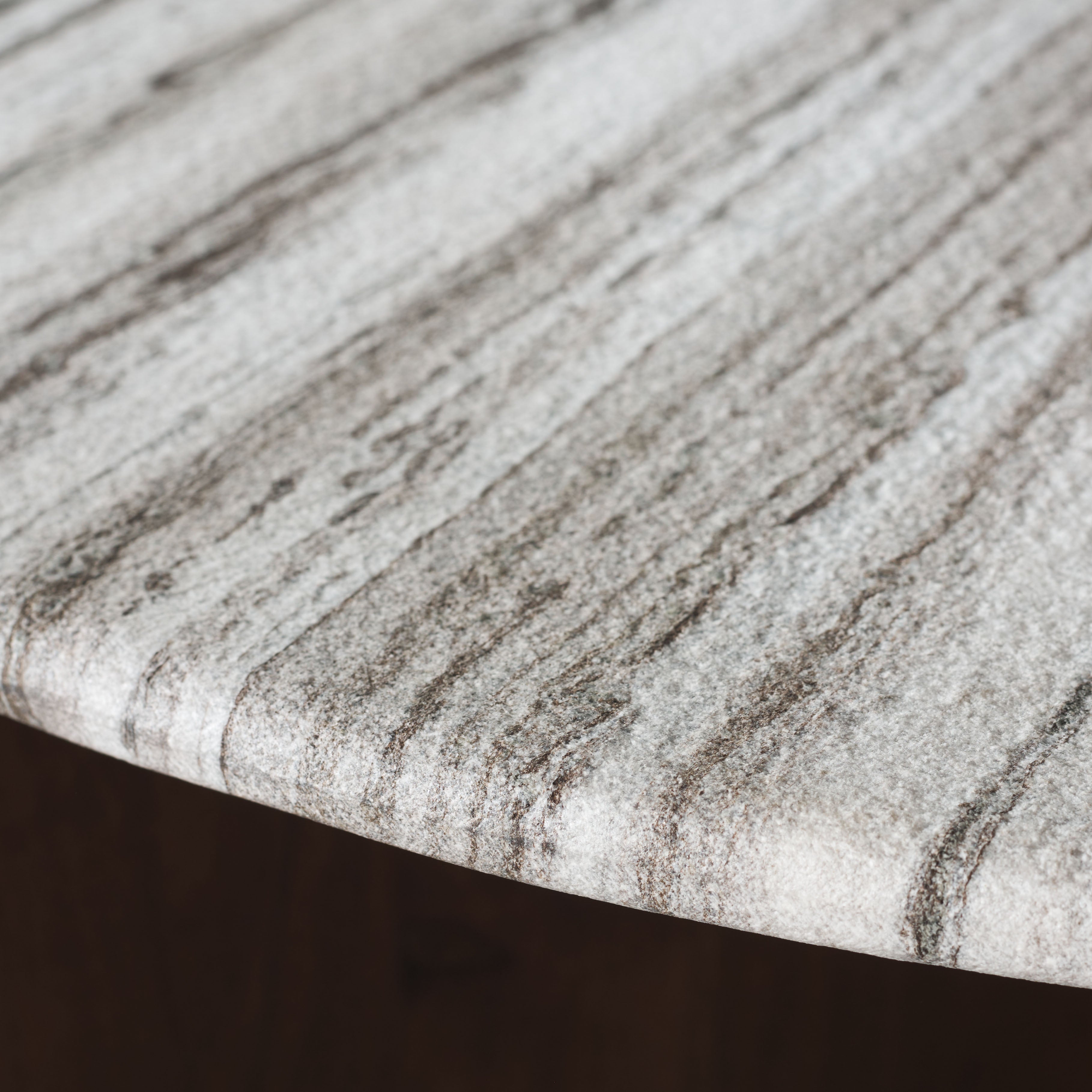 Safavieh Couture Lauresse Round Marble Top Coffee Table, SFV9723 - Walnut / Grey