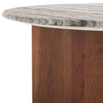 Safavieh Couture Lauresse Round Marble Top Coffee Table, SFV9723 - Walnut / Grey