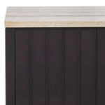 Safavieh Couture Floris Travertine Top Nightstand, SFV9726 - Black / Travertine