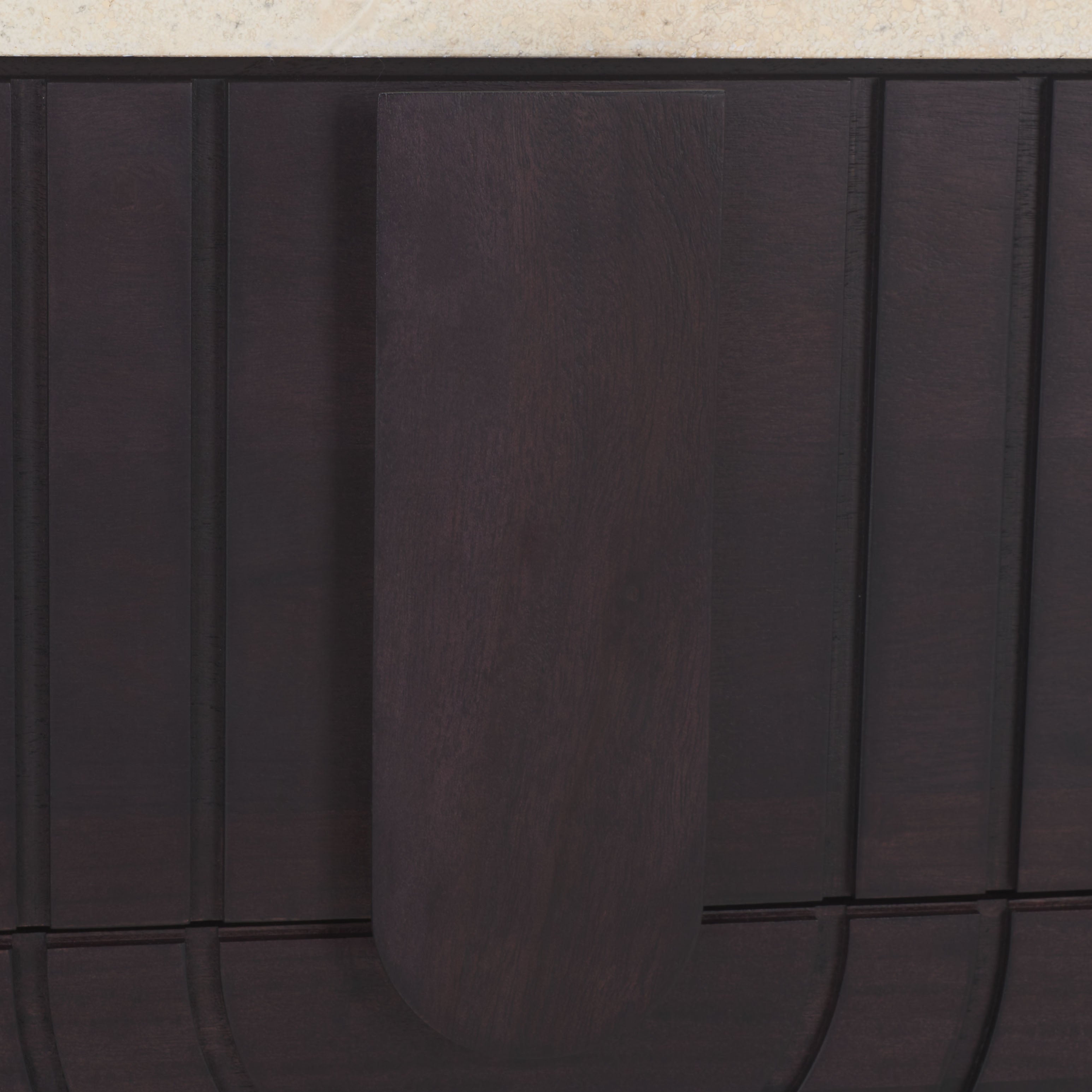 Safavieh Couture Floris Travertine Top Nightstand, SFV9726 - Black / Travertine