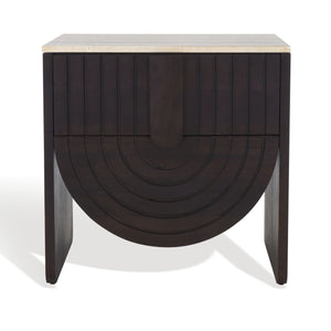 Safavieh Couture Floris Travertine Top Nightstand, SFV9726