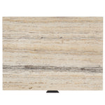 Safavieh Couture Floris Travertine Top Nightstand, SFV9726 - Black / Travertine