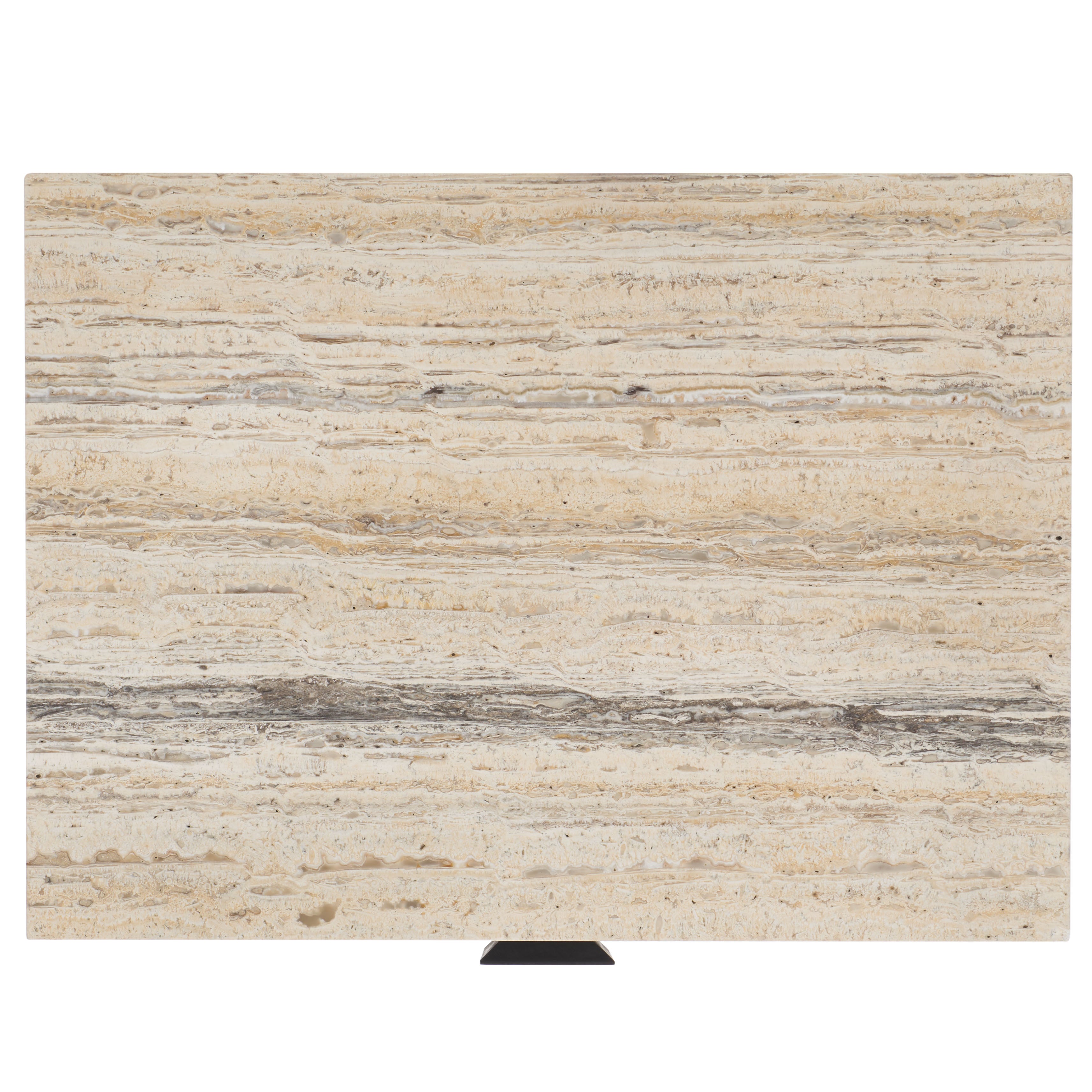 Safavieh Couture Floris Travertine Top Nightstand, SFV9726 - Black / Travertine