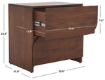 Safavieh Couture Edithe Wood Nightstand, SFV9727 - Brown