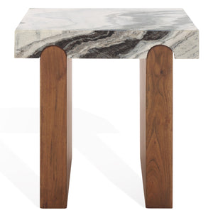 Safavieh Couture Ellebeth Marble Top Accent Table, SFV9736