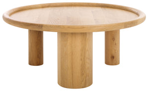 Safavieh Couture Madelynn Round Wood Coffee Table, SFV9747