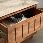 TRAVERTINE / WALNUT