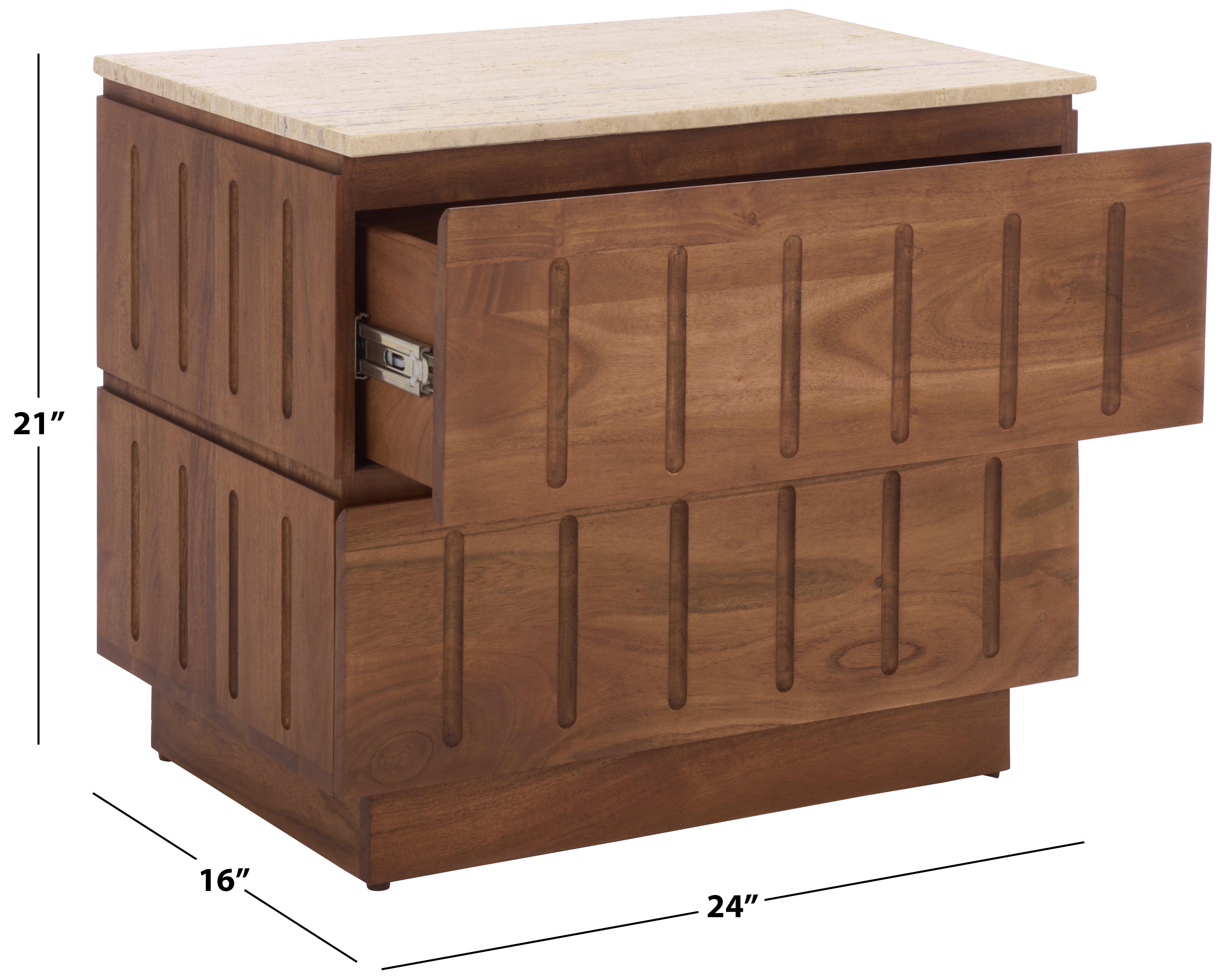 TRAVERTINE / WALNUT