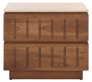 Safavieh Couture Kaylissa Travertine Nightstand, SFV9757
