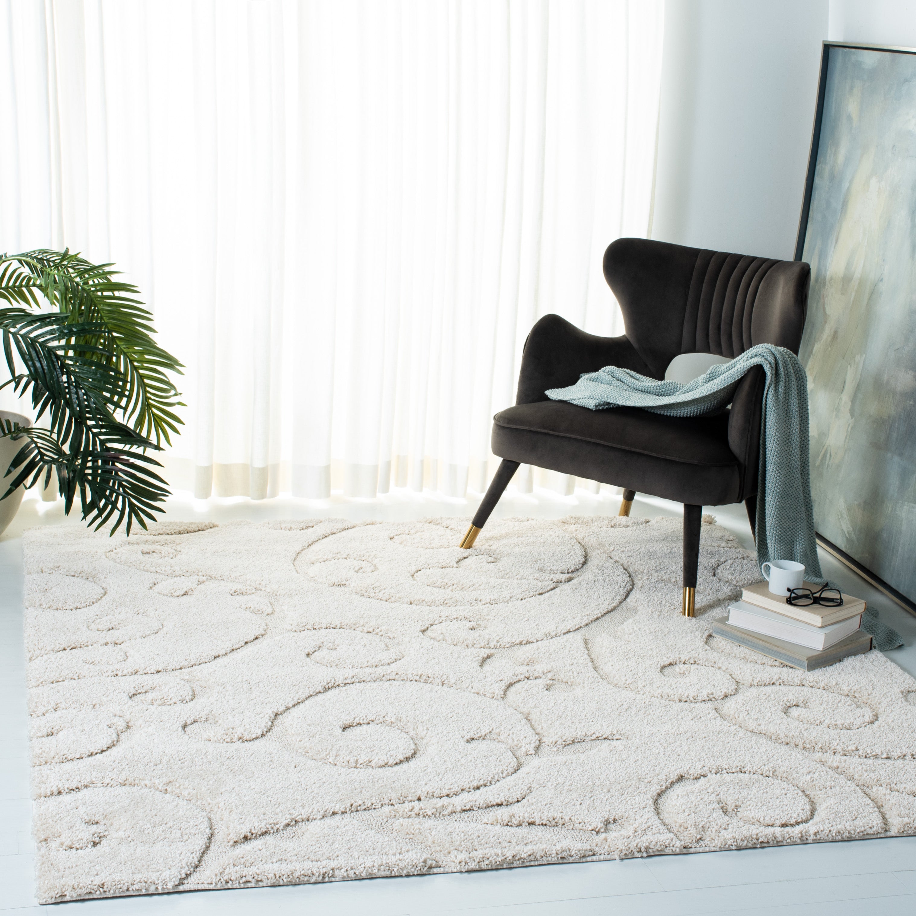 FLORIDA SHAG 455 – CREME / CREME