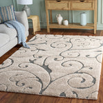 FLORIDA SHAG 455 – BEIGE / BLUE GREY