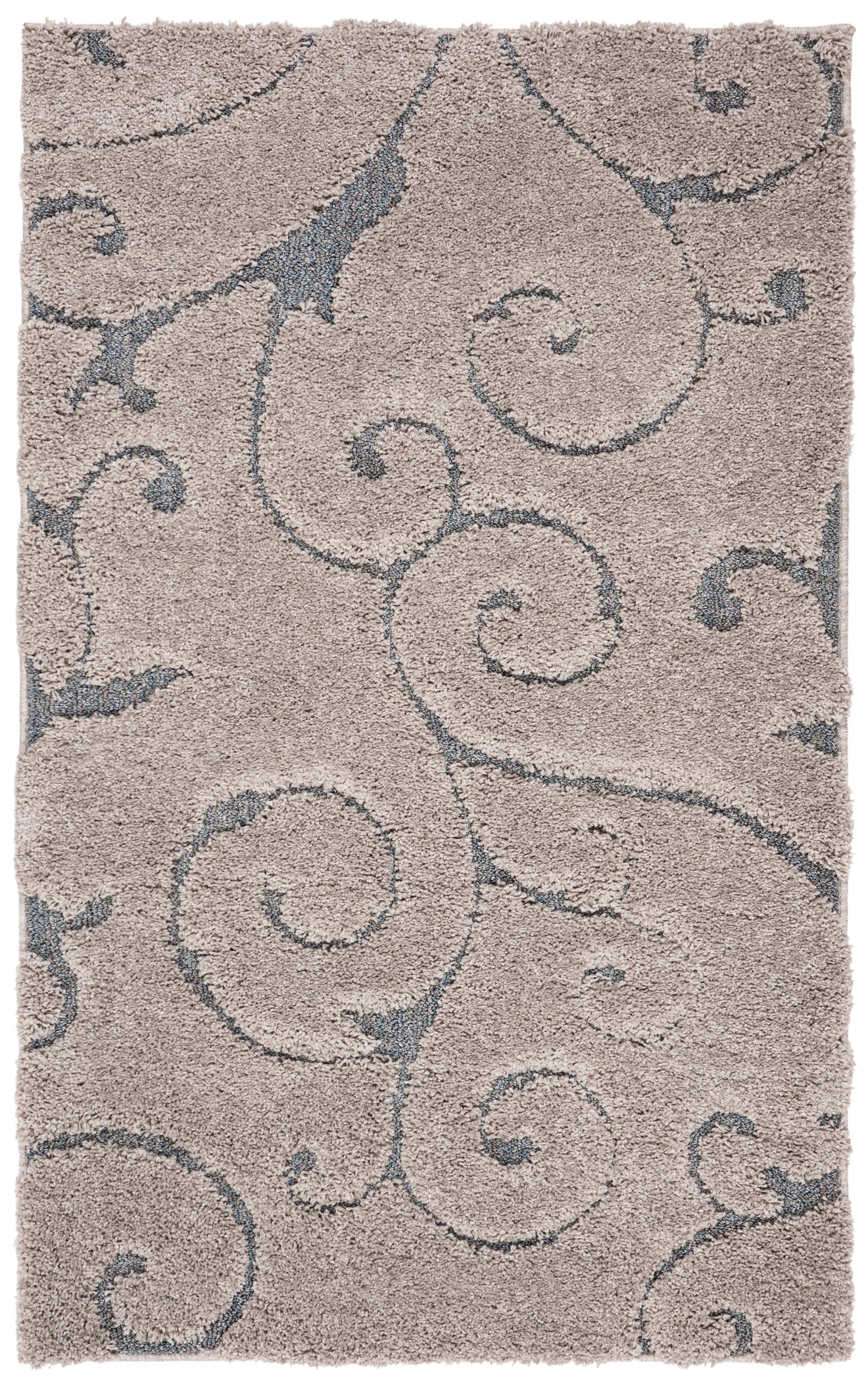 FLORIDA SHAG 455 – GREY / LIGHT BLUE