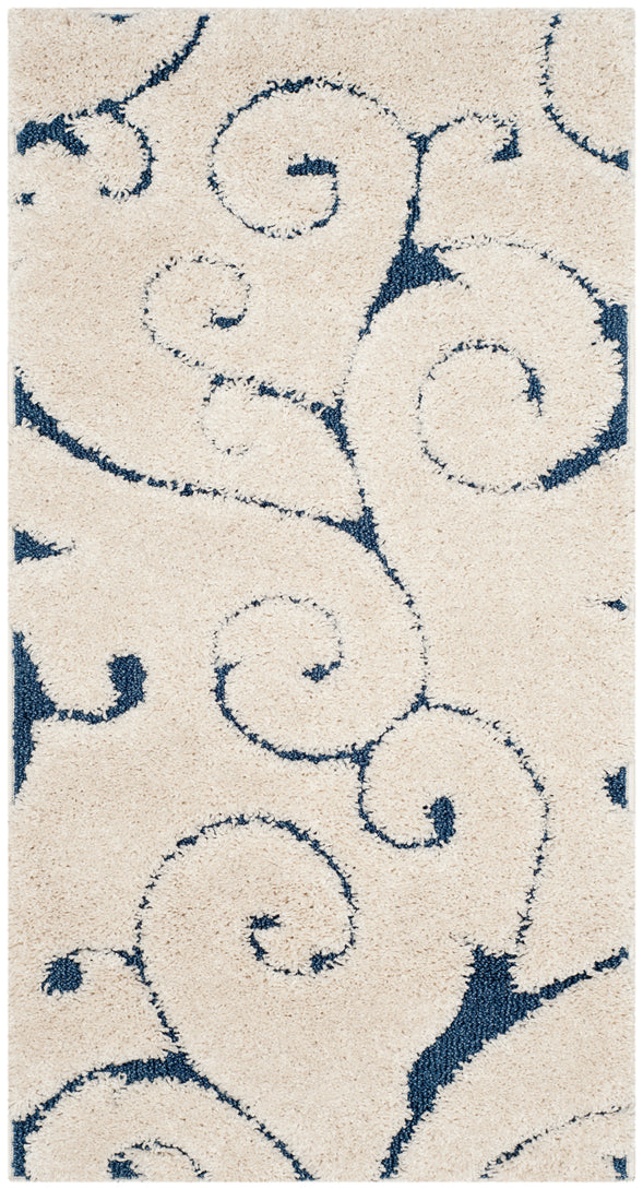 FLORIDA SHAG 455 – CREAM / BLUE
