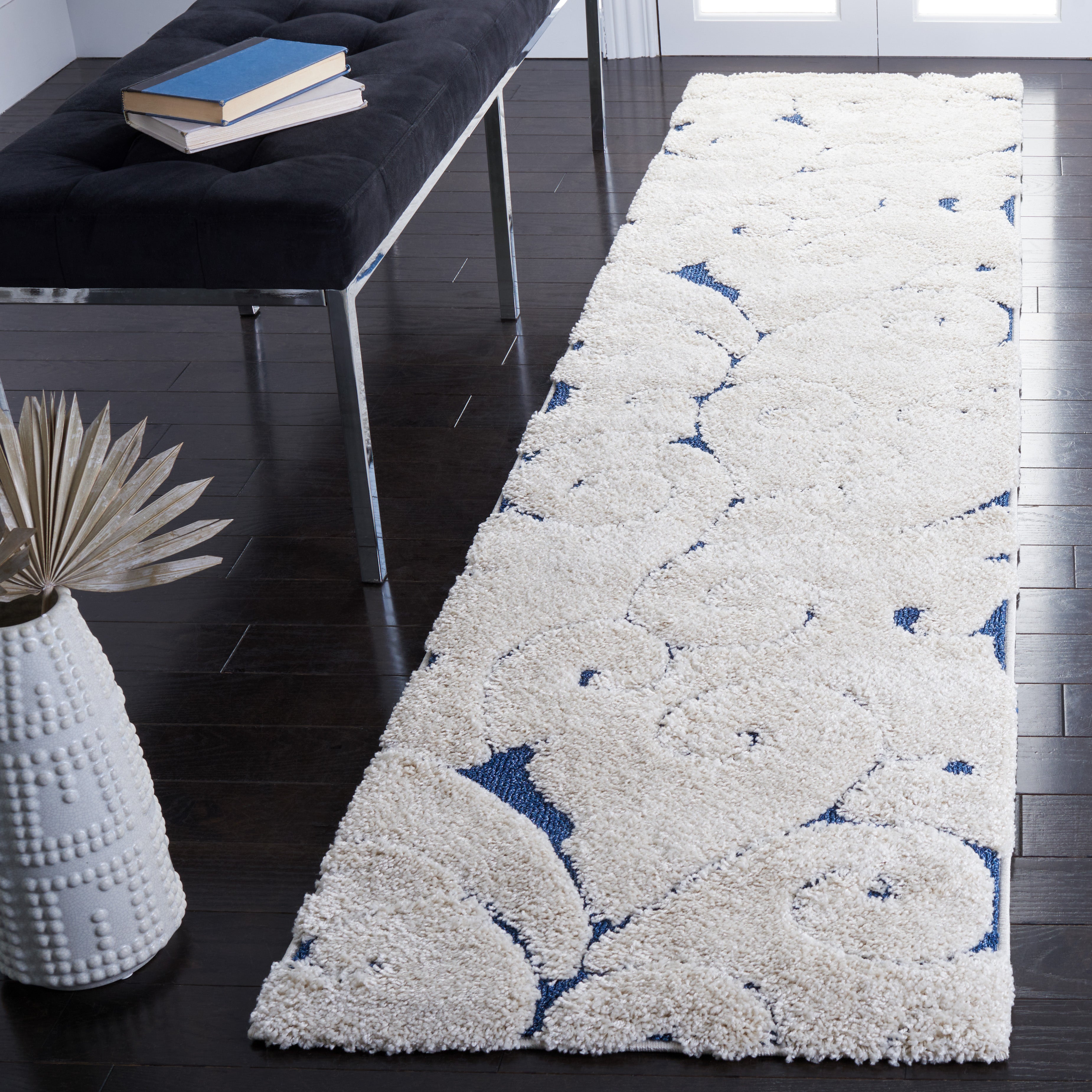 FLORIDA SHAG 455 – CREAM / BLUE