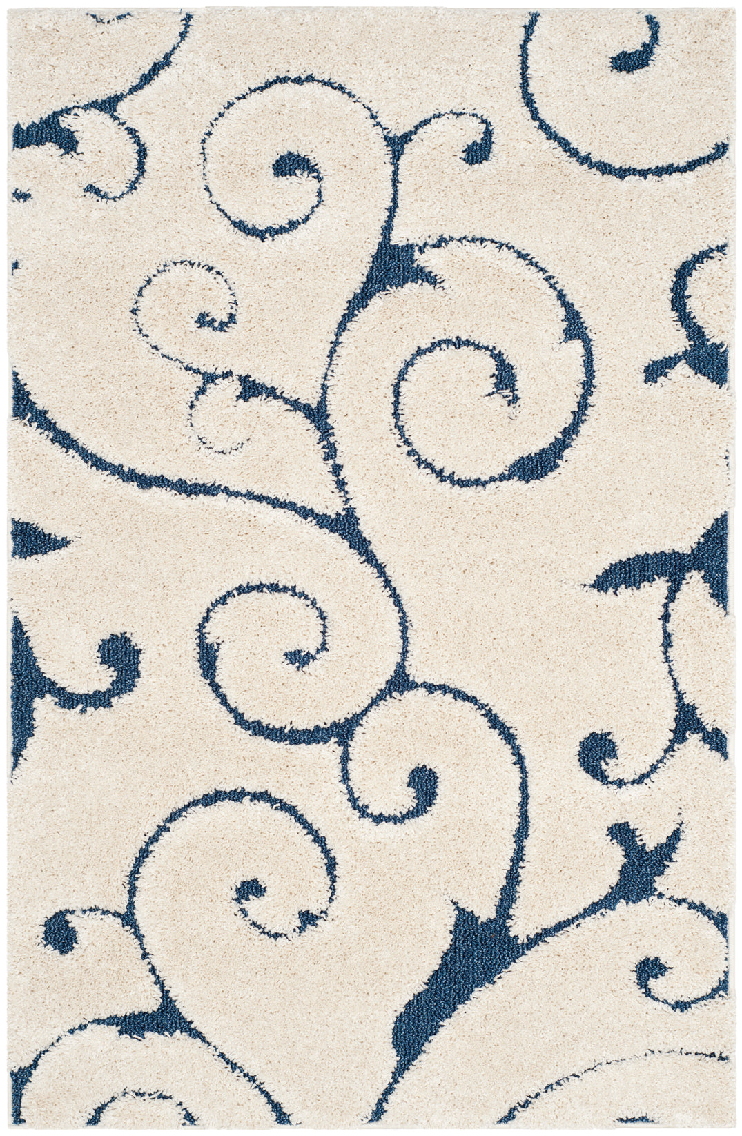 FLORIDA SHAG 455 – CREAM / BLUE