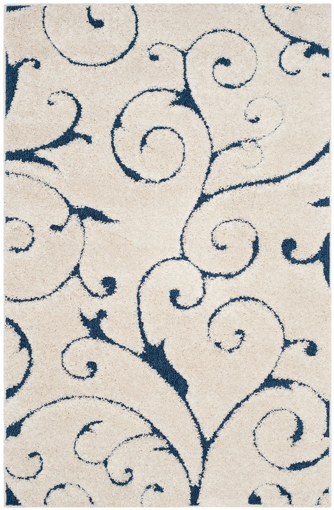 FLORIDA SHAG 455 – CREAM / BLUE