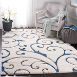 FLORIDA SHAG 455 – CREAM / BLUE