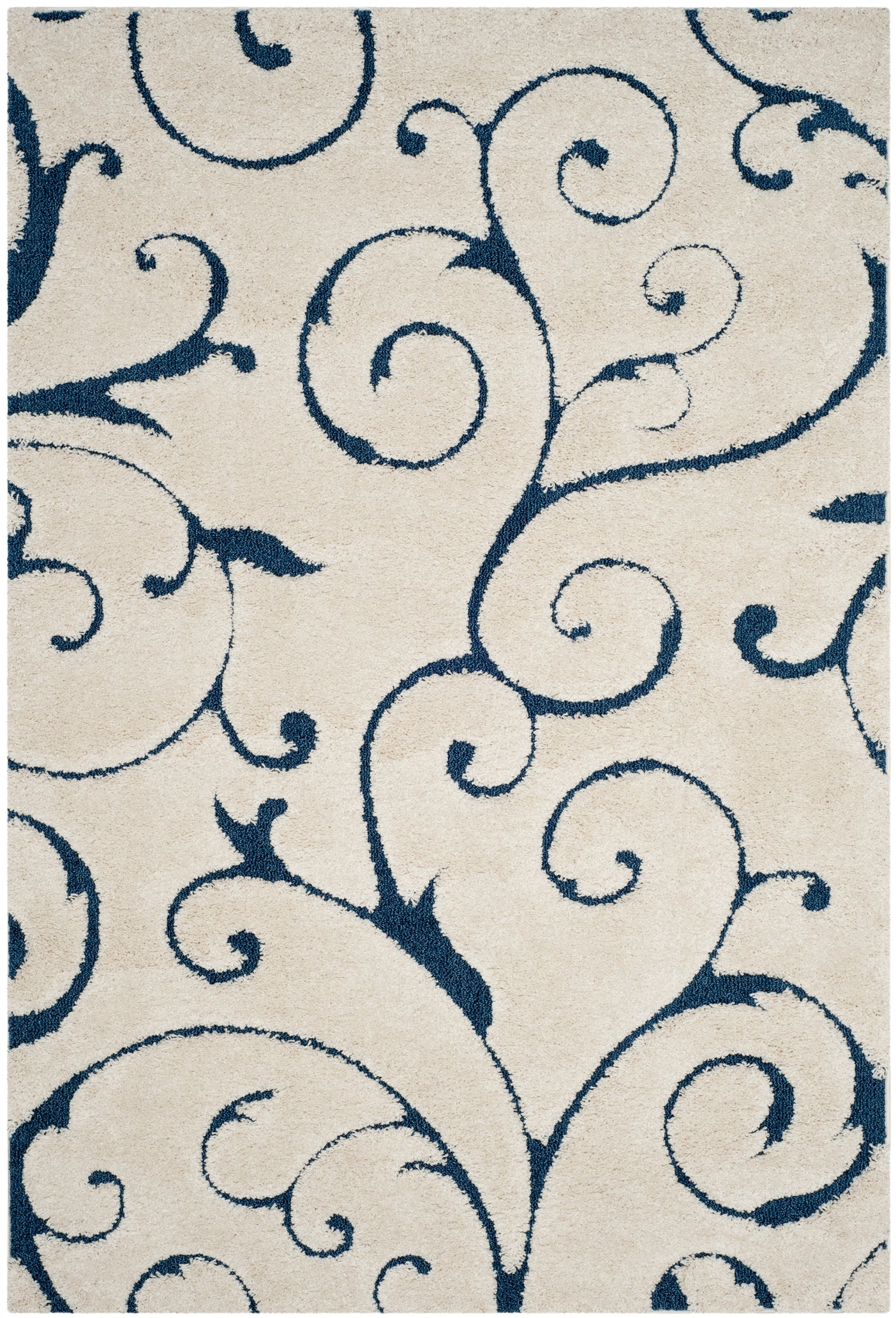 FLORIDA SHAG 455 – CREAM / BLUE