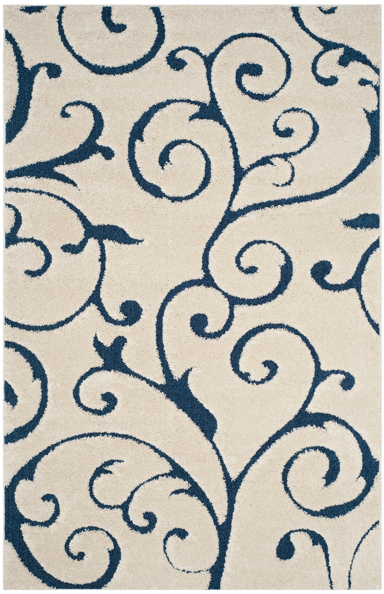 FLORIDA SHAG 455 – CREAM / BLUE