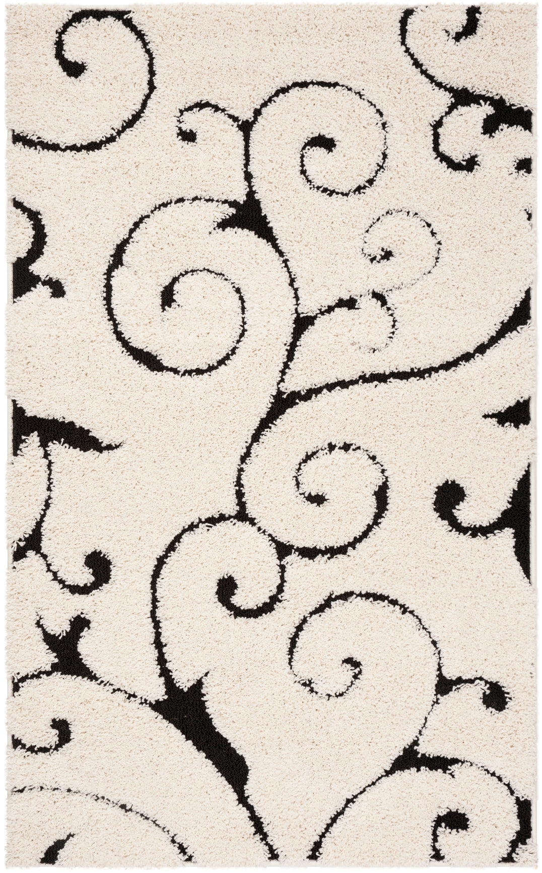 FLORIDA SHAG 455 – IVORY / BLACK