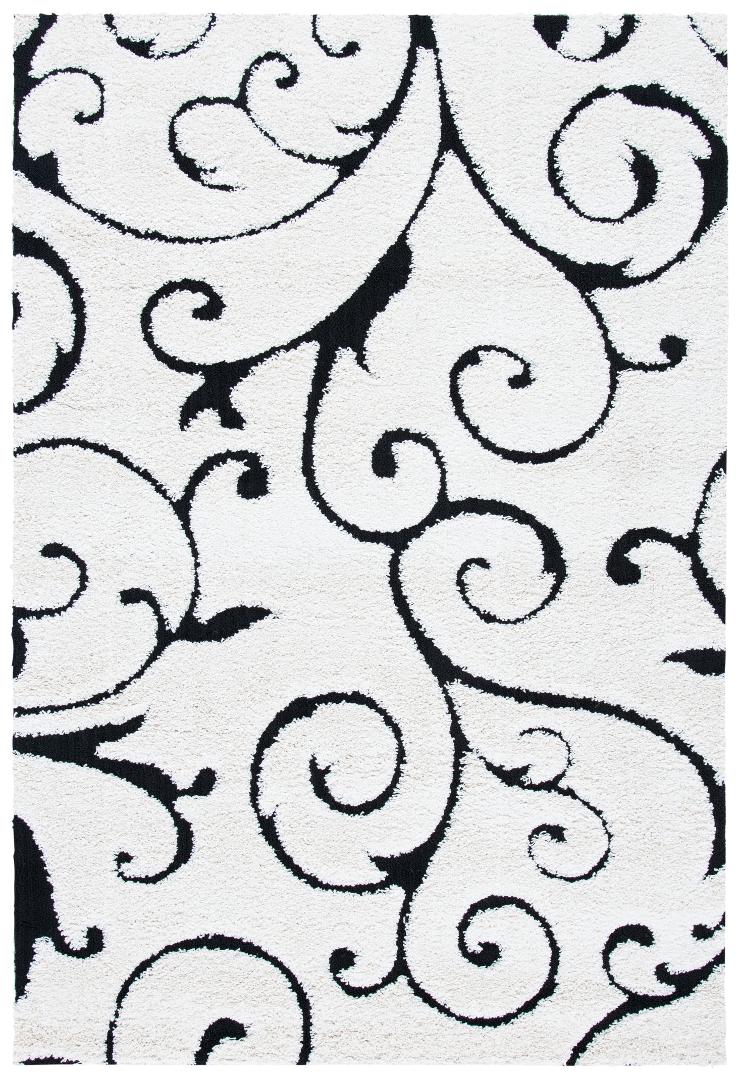 FLORIDA SHAG 455 – IVORY / BLACK