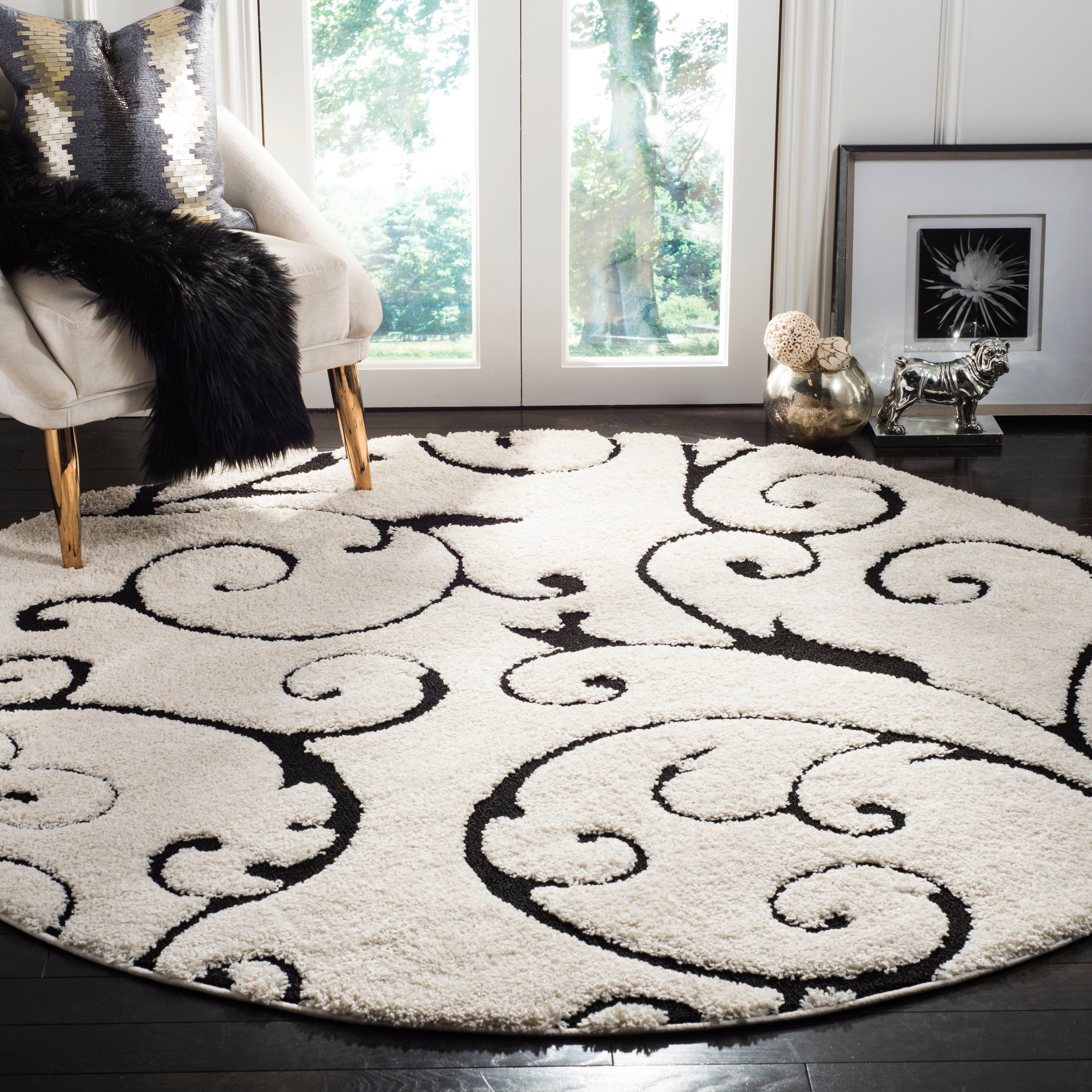 FLORIDA SHAG 455 – IVORY / BLACK