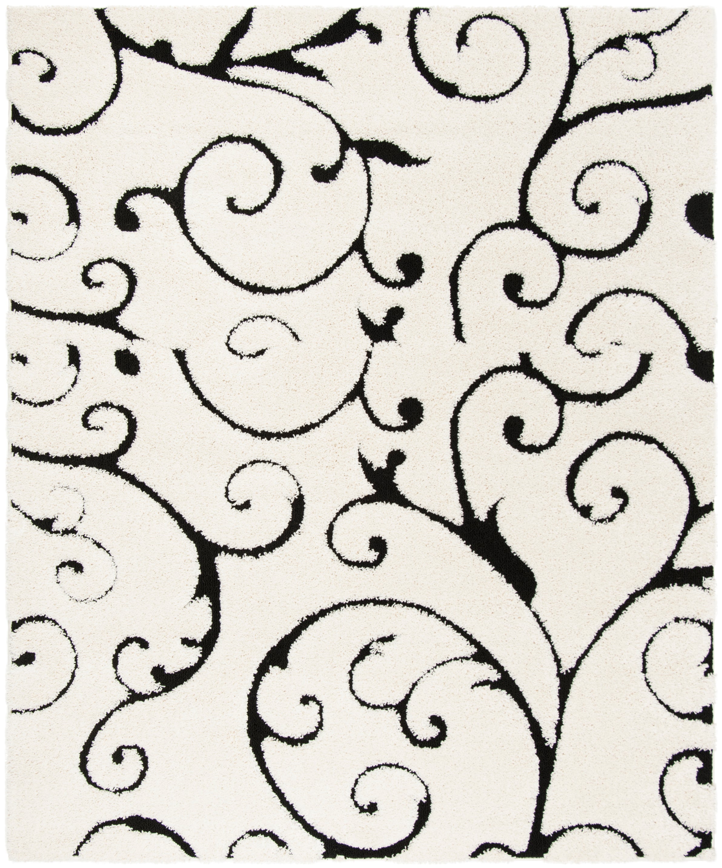 FLORIDA SHAG 455 – IVORY / BLACK