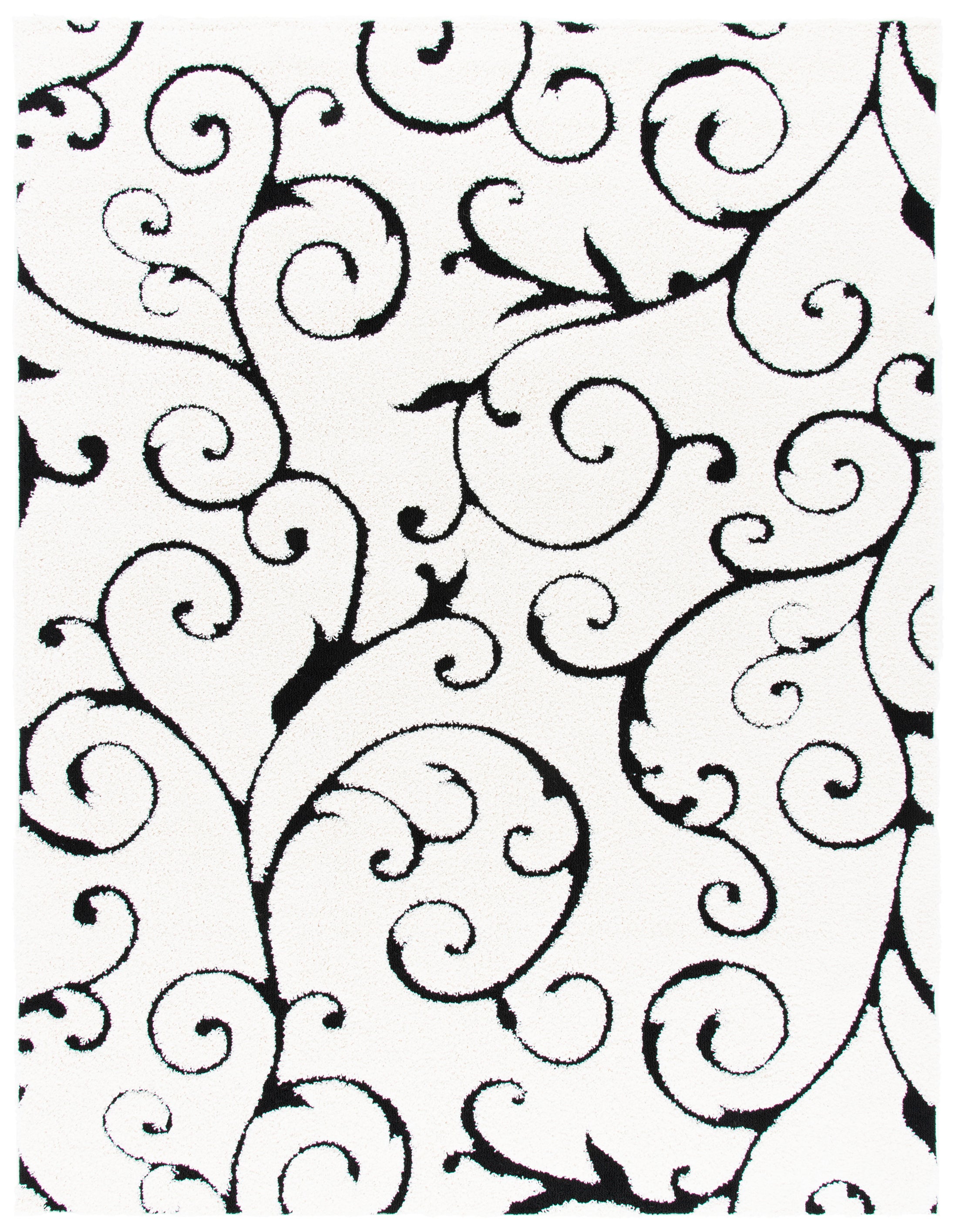 FLORIDA SHAG 455 – IVORY / BLACK