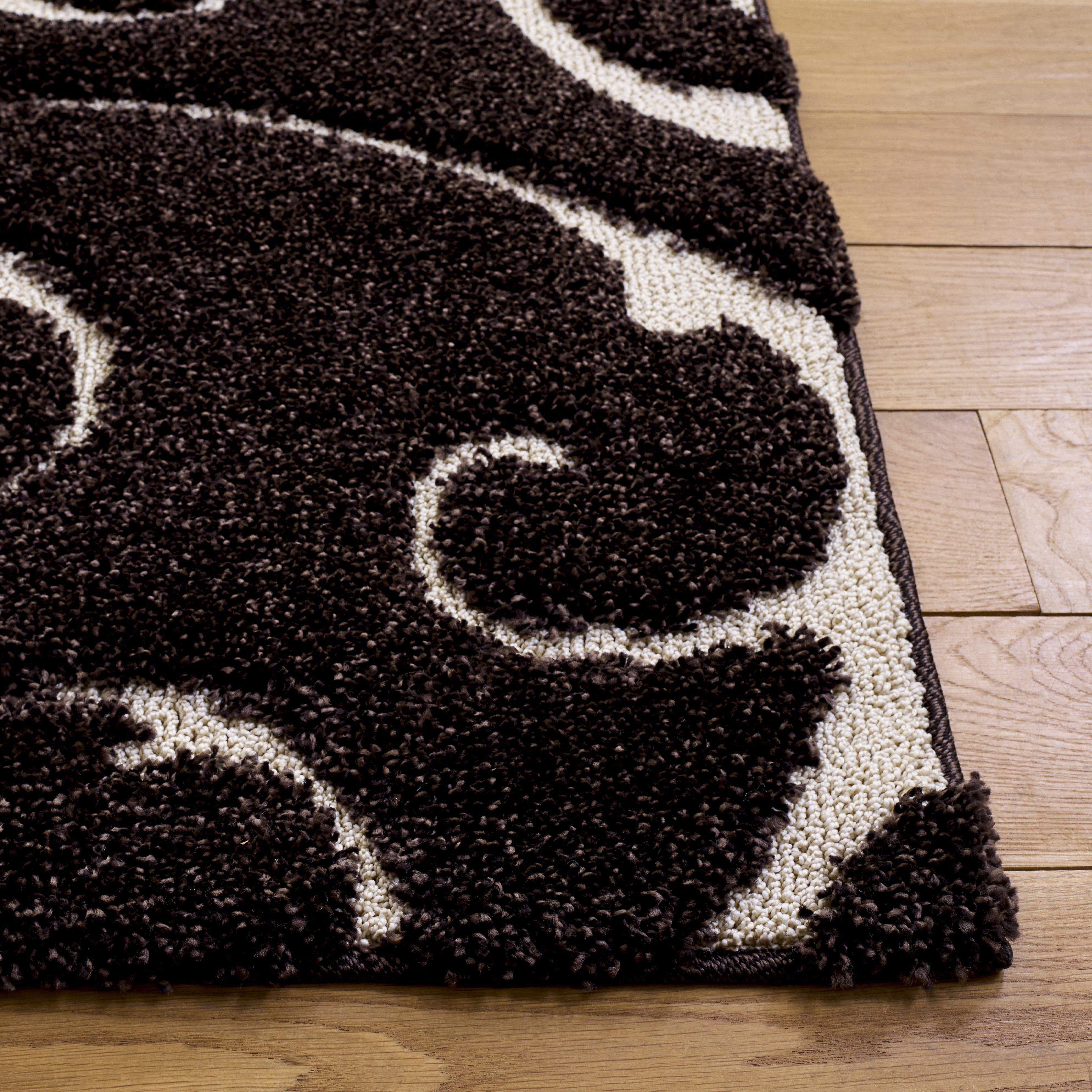 FLORIDA SHAG 455 – DARK BROWN / CREAM