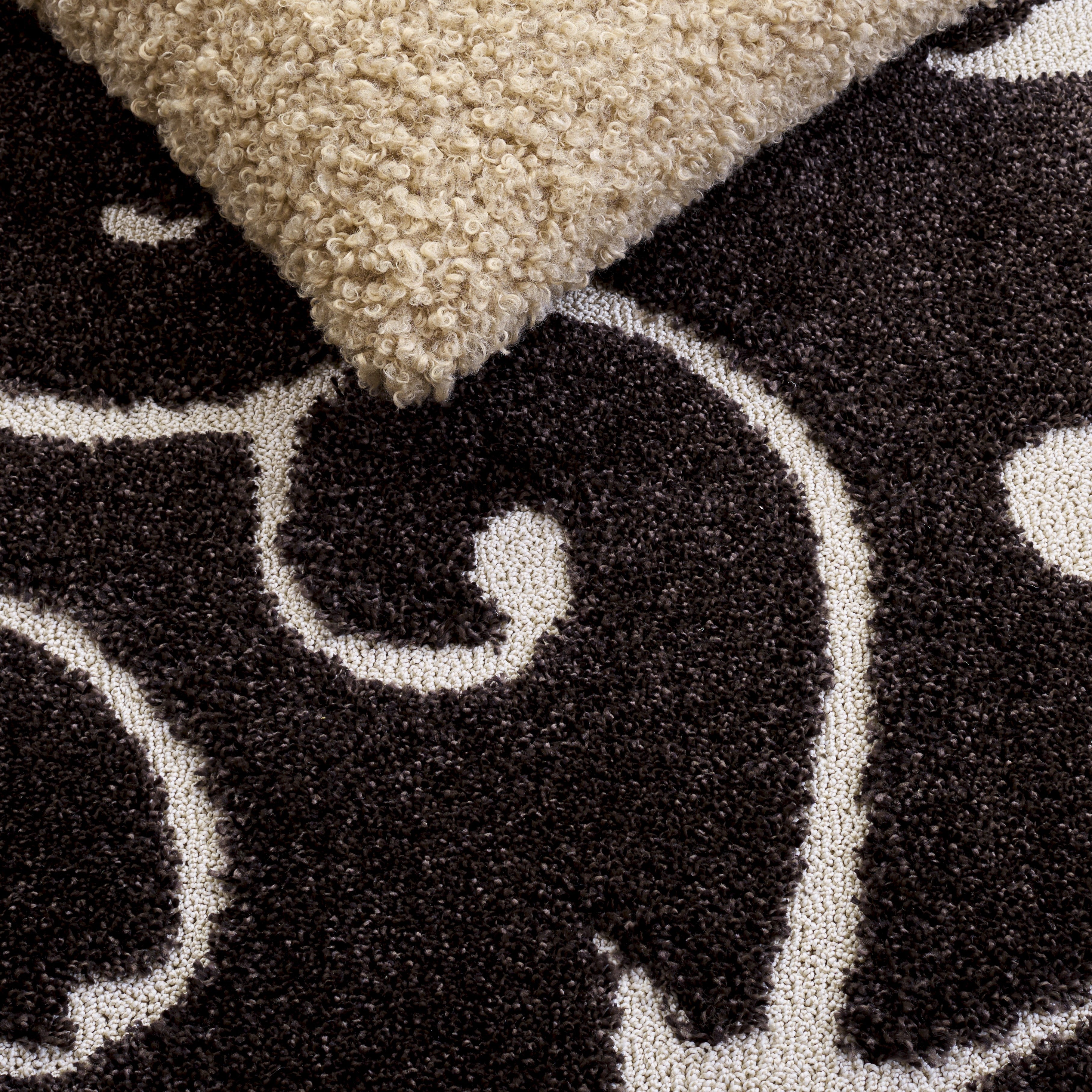 FLORIDA SHAG 455 – DARK BROWN / CREAM