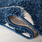 FLORIDA SHAG 455 – DARK BLUE / CREAM