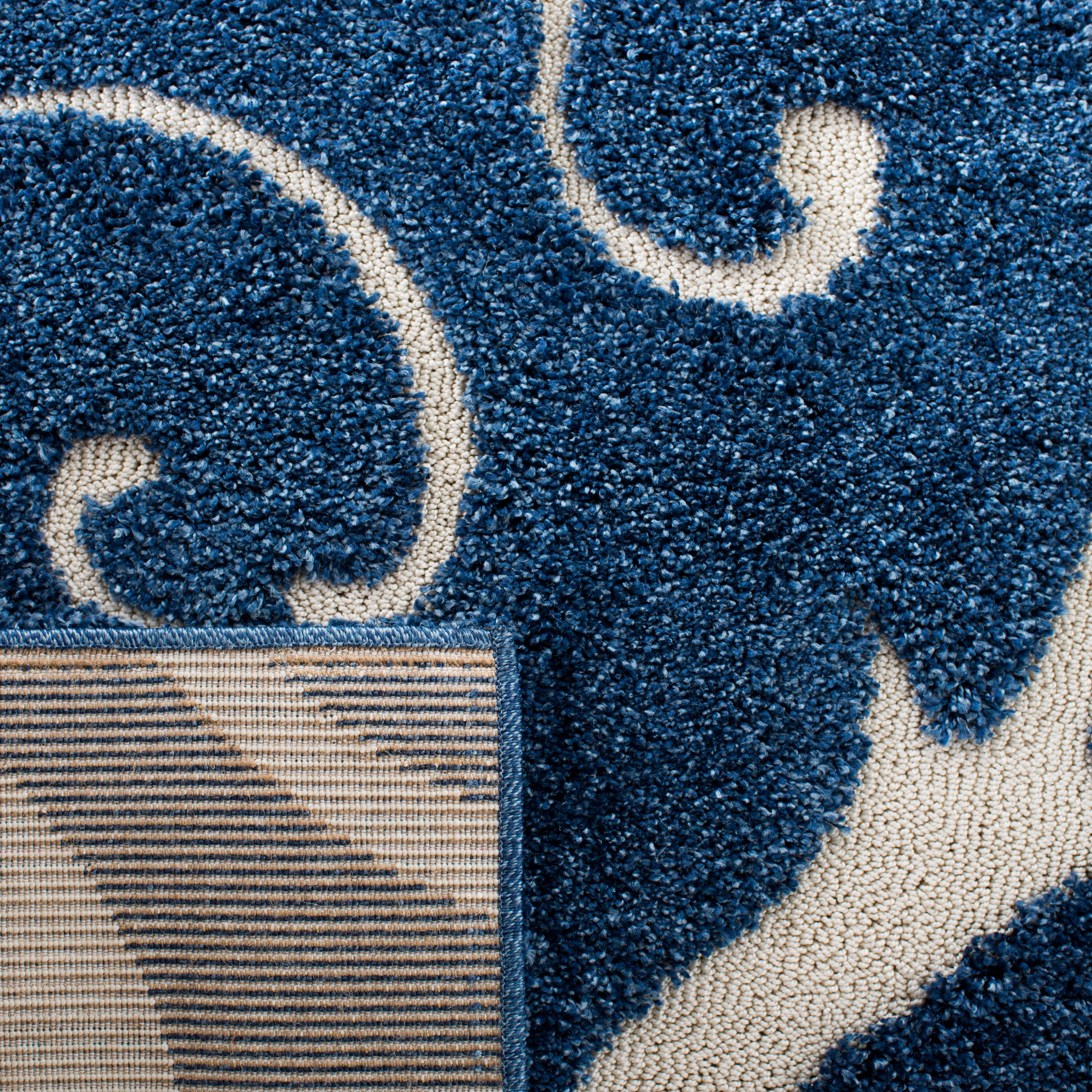FLORIDA SHAG 455 – DARK BLUE / CREAM