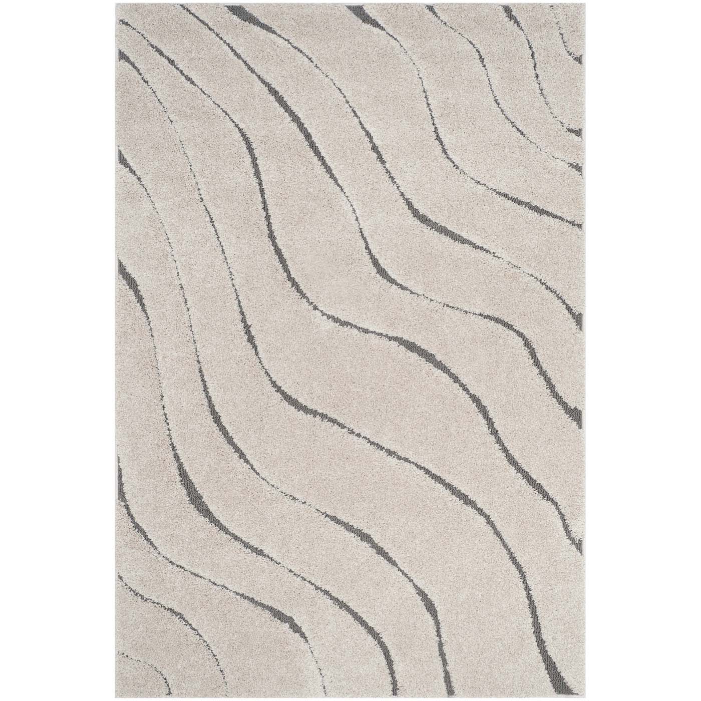 Safavieh Shag 472 Rug, SG472 - Cream / Grey