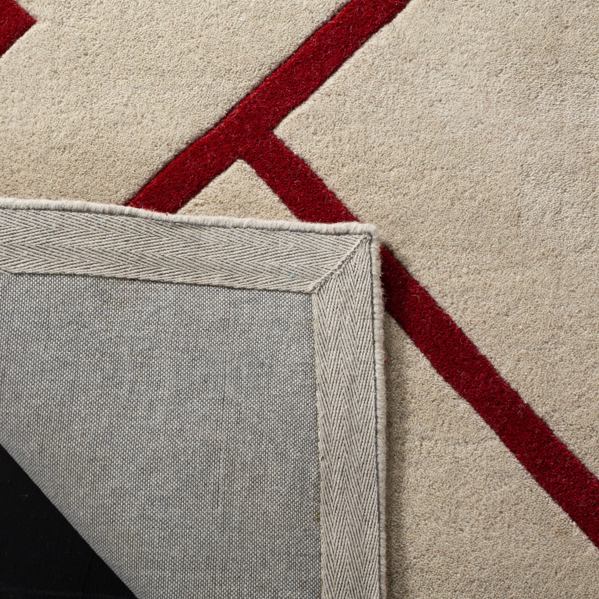 BEIGE / RED