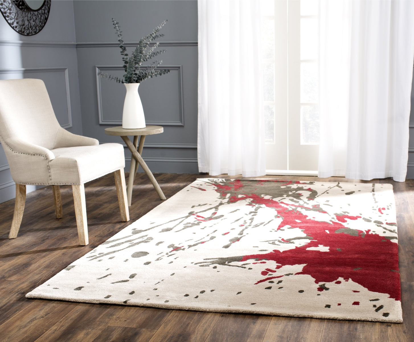 BEIGE / RED