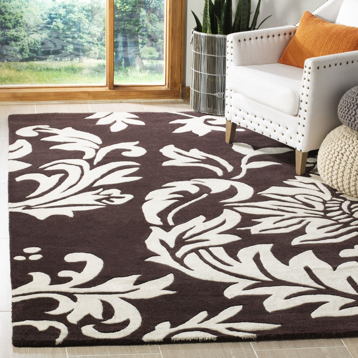 BROWN / IVORY