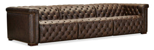 Hooker Furniture - Savion Deux 3 Seat Sofa with Two Power Recliners and Three Power Headrests - Brown - SS435-3PC3-089
