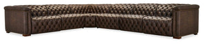 Hooker Furniture - Savion Deux 6 Seat Sectional with Three Power Recliners and Seven Power Headrests - Brown - SS435-6PC3-089