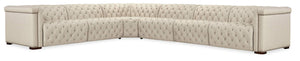 Hooker Furniture - Savion Deux 6 Seat Sectional with Three Power Recliners and Seven Power Headrests - Beige - SS435-6PC3-414