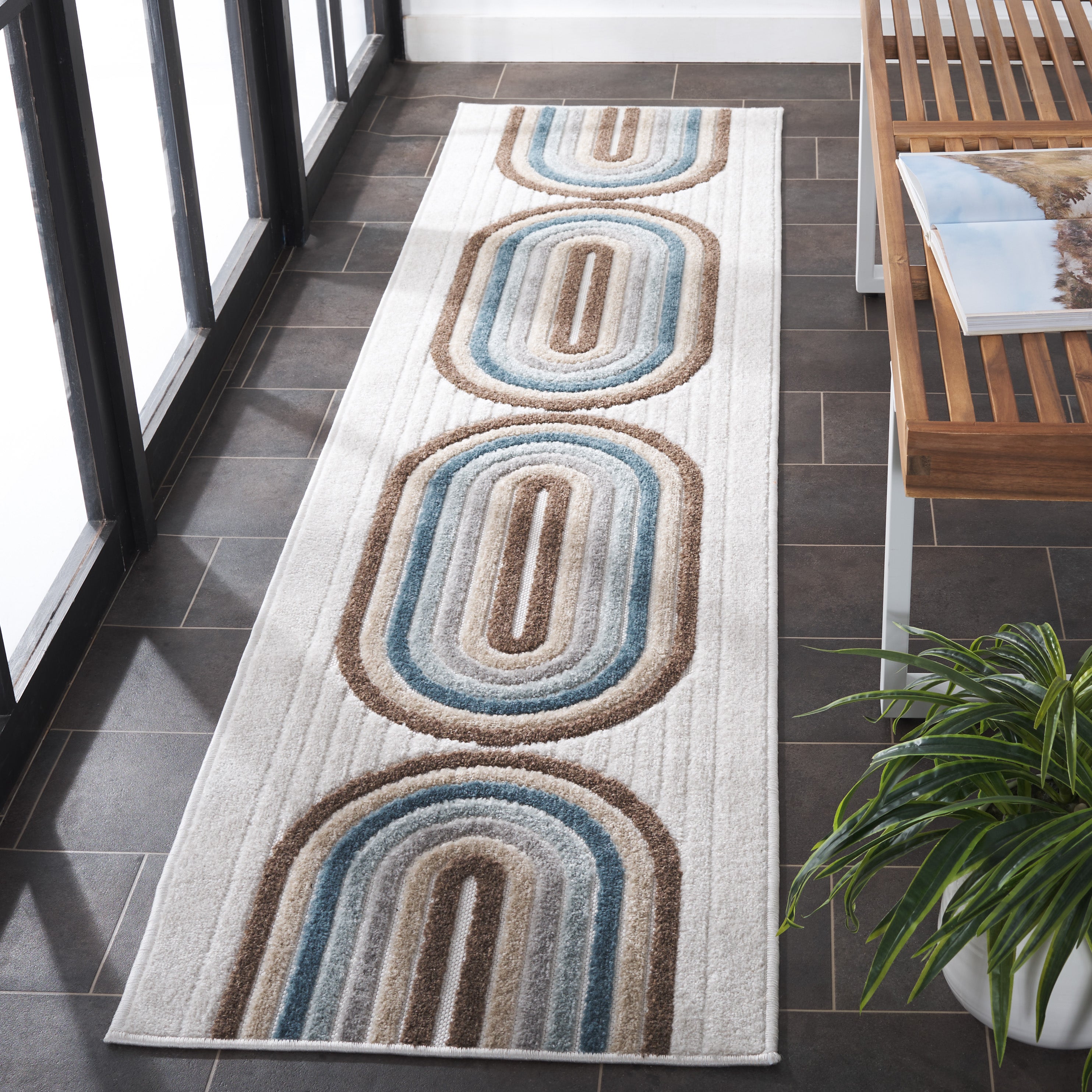 STELLA 116 – IVORY / BROWN BLUE