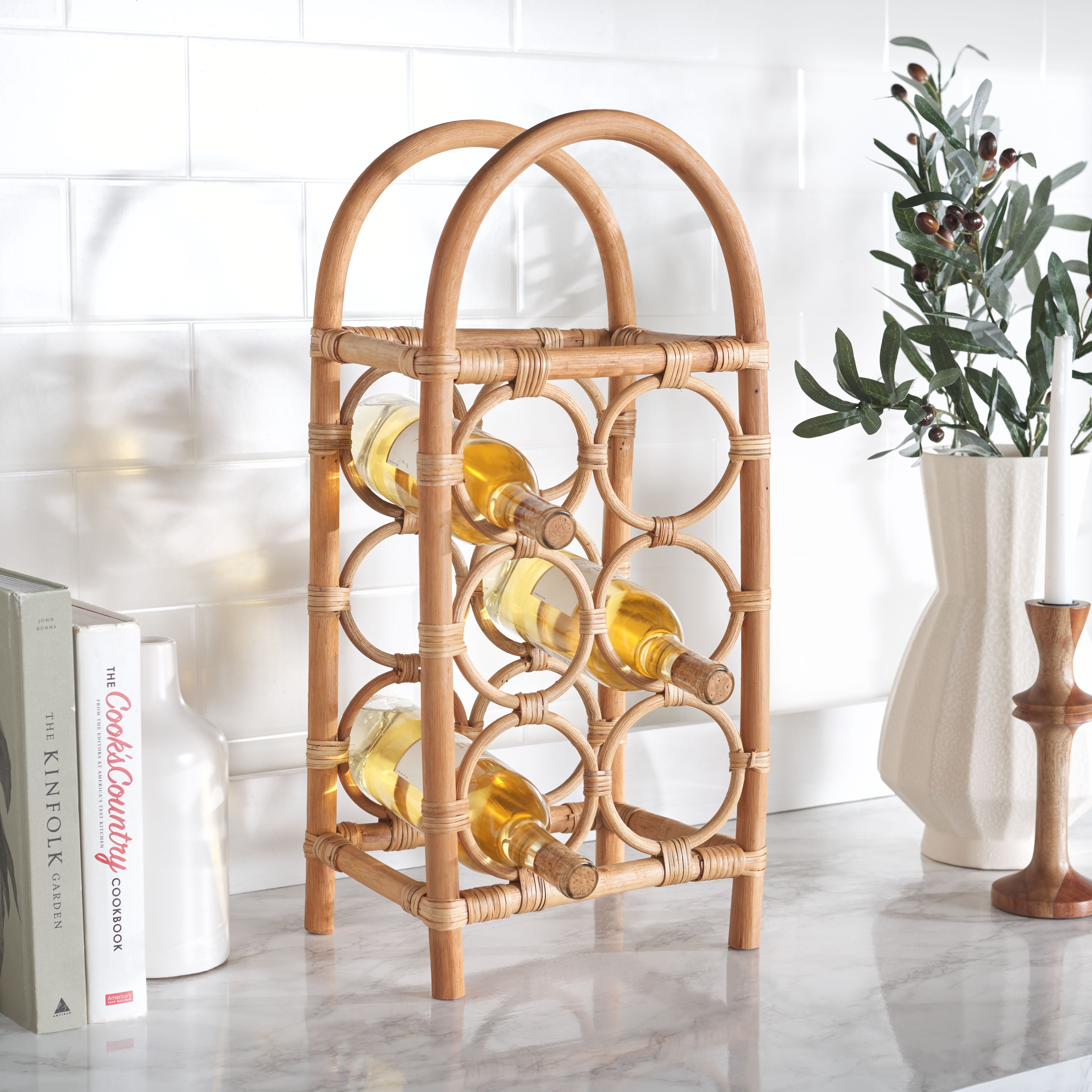 Safavieh Lyza Rattan Wine Rack, STG1800 - Natural